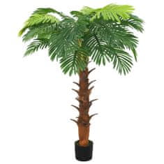 Vidaxl Umelá palma Cycas s kvetináčom 160 cm zelená