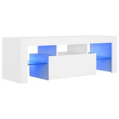 Vidaxl TV skrinka s LED svetlami biela 120x35x40 cm