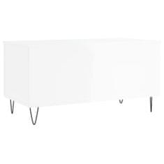 Petromila vidaXL Konferenčný stolík lesklý biely 90x44,5x45 cm spracované drevo