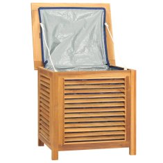 Vidaxl Záhradný úložný box s vreckom 60x50x5 cm masívny teak