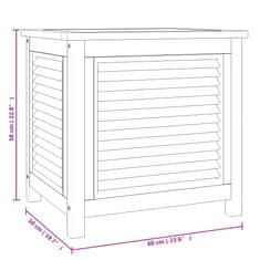 Vidaxl Záhradný úložný box s vreckom 60x50x5 cm masívny teak