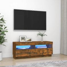 Vidaxl TV skrinka s LED, tmavý dub 100x35x40 cm