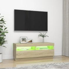 Vidaxl TV skrinka s LED svetlami dub sonoma 100x35x40 cm