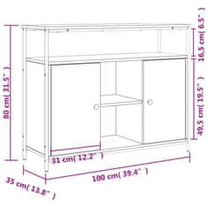 Petromila vidaXL Komoda sivá sonoma 100x35x80 cm kompozitné drevo