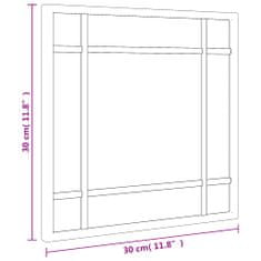 Vidaxl Nástenné zrkadlo čierne 30x30 cm štvorcové železné