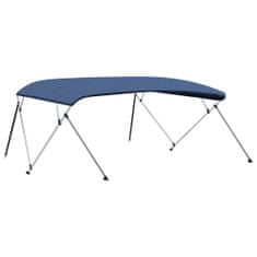 Vidaxl Strieška Bimini so 4 oblúkmi, modrá 243x(230-244)x137 cm