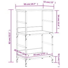 Vidaxl Knižnica sivá sonoma 50x33x82 cm kompozitné drevo