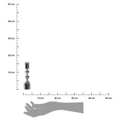 Dekorstyle Hliníkový svietnik Helos 16 cm strieborný