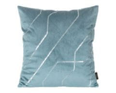 DESIGN 91  Zamatová obliečka na vankúš - Blink 37, modrá s lesklým vzorom 45 x 45 cm
