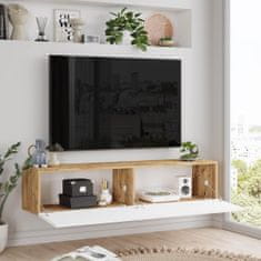 VerDesign závesný TV stolík FREY 10, farba borovica + biela