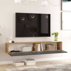 VerDesign závesný TV stolík FREY 8, farba borovica + antracit