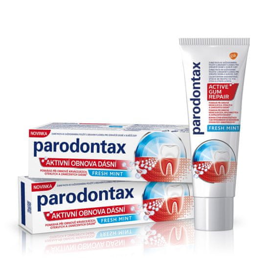 Parodontax Aktívna obnova ďasien Fresh Mint 2x75 ml