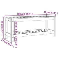 Petromila vidaXL Záhradná lavica 108x35x45 cm masívny douglas