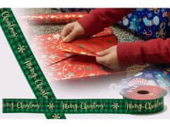 sarcia.eu Vianočná ozdobná stuha, zelená Merry Christmas stuha 2,5cmx2,7m