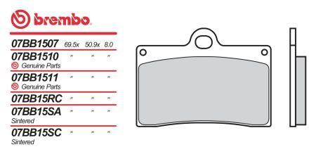 Brembo brzdové dosky moto 07BB1507