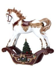Dům Vánoc Hojdací kôň s hracou skrinkou 37 cm