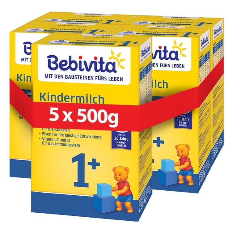 Bebivita JUNIOR 1+ Instantný mliečny nápoj od ukončeného 1. roku 5 x 500 g