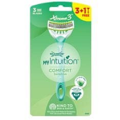 Wilkinson Sword Jednorazový holiaci strojček pre ženy My Intuition Comfort Sensitiv e 3 + 1 ks