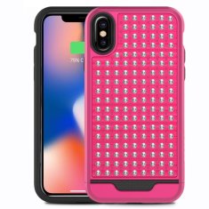 ZIZO Zizo Star Diamond Hybrid Cover - obal na iPhone X (ružový/čierny)