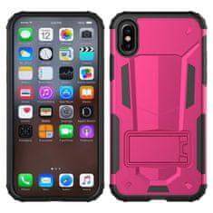 ZIZO Zizo Hybrid Transformer Cover - Obrnené puzdro na iPhone X so stojanom (Hot Pink/Black)