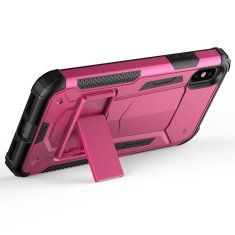 ZIZO Zizo Hybrid Transformer Cover - Obrnené puzdro na iPhone X so stojanom (Hot Pink/Black)