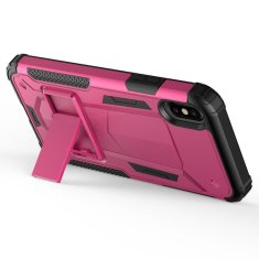 ZIZO Zizo Hybrid Transformer Cover - Obrnené puzdro na iPhone X so stojanom (Hot Pink/Black)