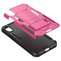 ZIZO Zizo Hybrid Transformer Cover - Obrnené puzdro na iPhone X so stojanom (Hot Pink/Black)