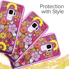 ZIZO Zizo Liquid Glitter Star Case - puzdro na Samsung Galaxy S9 (Multiflowers)