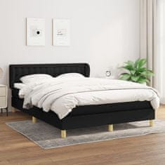 Petromila vidaXL Boxspring posteľ s matracom čierny 140x190 cm látka