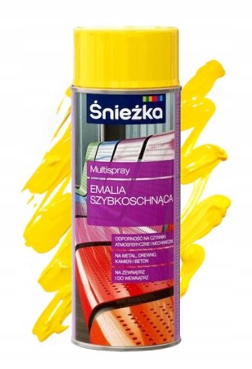 Śnieżka Univerzálny rýchloschnúci žltý smalt v spreji Sniezka 400 ml