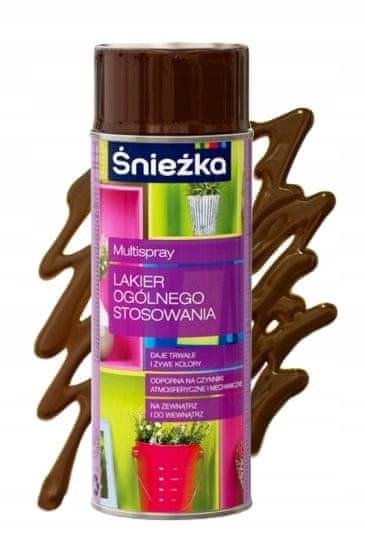 Śnieżka Sniezka hnedý lesklý lak v spreji 400 ml