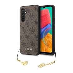 Guess Kolekcia Guess 4G Charms - Puzdro Samsung Galaxy A54 5G (hnedé)