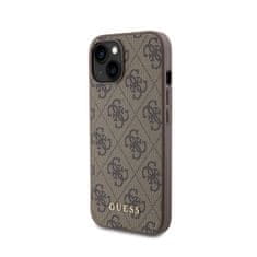 Guess Guess 4G Metal Gold Logo - puzdro na iPhone 15 (hnedé)