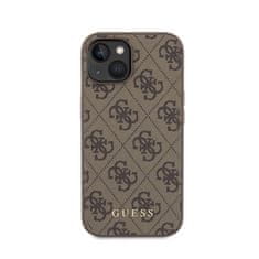 Guess Guess 4G Metal Gold Logo - puzdro na iPhone 15 (hnedé)