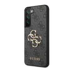 Guess Premium Saffiano kožený obal Guess 4G pre Samsung Galaxy S23 - Sivý