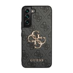 Guess Premium Saffiano kožený obal Guess 4G pre Samsung Galaxy S23 - Sivý