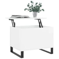 Petromila vidaXL Konferenčný stolík lesklý biely 60x44,5x45 cm spracované drevo