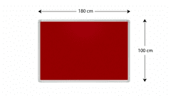 Allboards Allboards, textilní nástěnka 180x100 cm (červená),TF1810CE