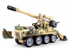 Sluban Army Model Bricks M38-B0751 Mobilní kanón 8x8 s pozemním minometem