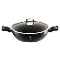 Berlingerhaus Panvica WOK s pokrievkou a mramorovým povrchom 30 cm Black Silver Collection