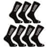 7PACK ponožky vysoké čierne (7NDTP001-brand) - veľkosť M