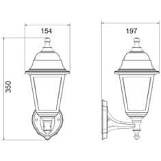 ACA ACA Lighting Garden Wall nástenné svietidlo PLGP1B