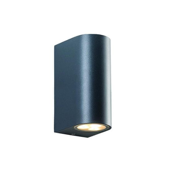 ACA ACA Lighting GU10 vonkajšie nástenné svietidlo plast 230V tmavo šedá IP65 MAX.2X3W LED SL8211GU10G