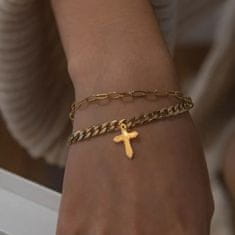 IZMAEL Náramok Gold Cross-Zlatá KP28710