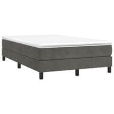 Petromila vidaXL Boxspring posteľ s matracom, tmavosivá 120x190 cm, zamat