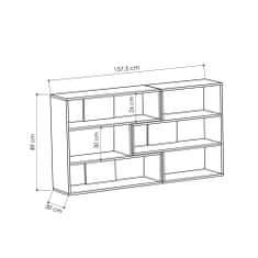 VerDesign Nízka rohová knižnica MAURICIO no. 3, apríl