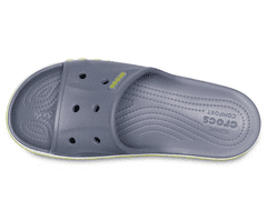 Crocs Bayaband Slides pre mužov, 45-46 EU, M11, Šlapky, Sandále, Papuče, Charcoal/Volt Green, Sivá, 205392-0A3