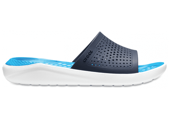 Crocs LiteRide Slides Unisex, 41-42 EU, M8W10, Šlapky, Sandále, Papuče, Navy/White, Modrá, 205183-462