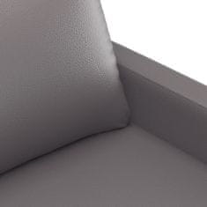 Petromila vidaXL 4-dielna sedacia súprava s vankúšmi sivá umelá koža