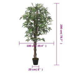 Petromila vidaXL Umelý javorový strom 756 listov 200 cm zelený